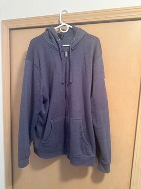 Men's Full-Zip Hooded Sweatshirt - Charcoal